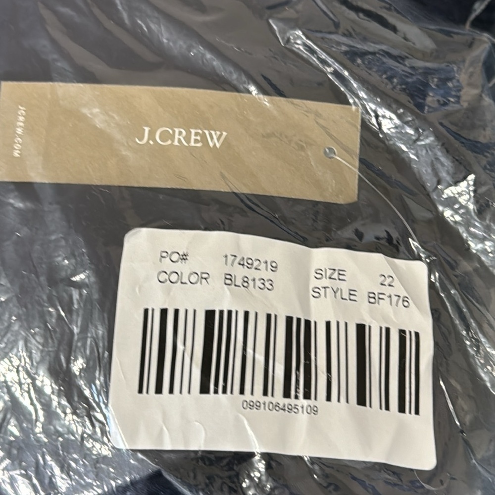 J. Crew Ruched Sweetheart One Piece Swimsuit Women's Plus 22 Navy Blue New BF176 - Picture 14 of 14